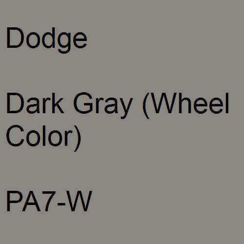 Dodge, Dark Gray (Wheel Color), PA7-W.